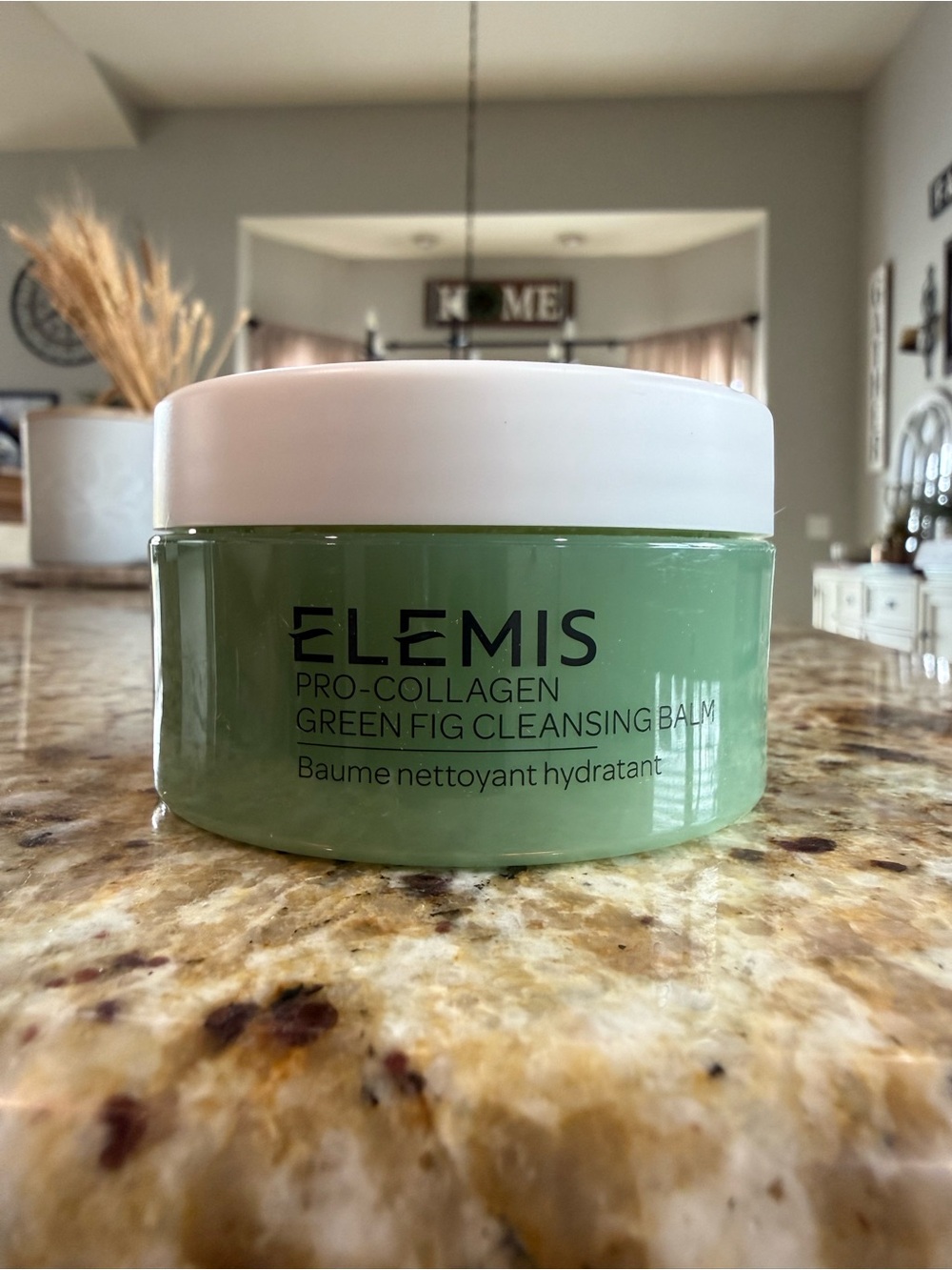 ELEMIS Green Fig Cleansing Balm — Green and White Jar